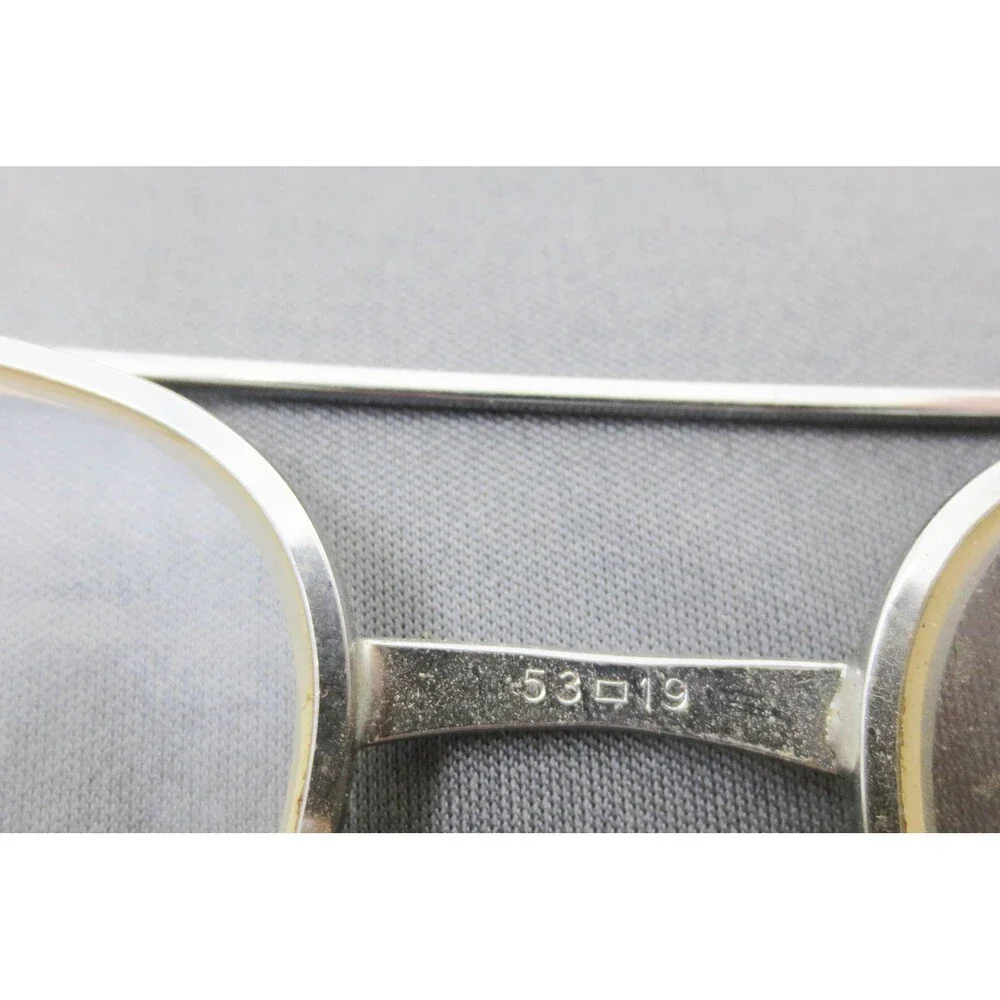 L'Amy Alcide I F Silver Aviator Eyeglass Frames 53-19 140mm Mens Vintage Style